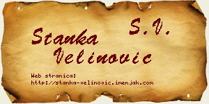 Stanka Velinović vizit kartica